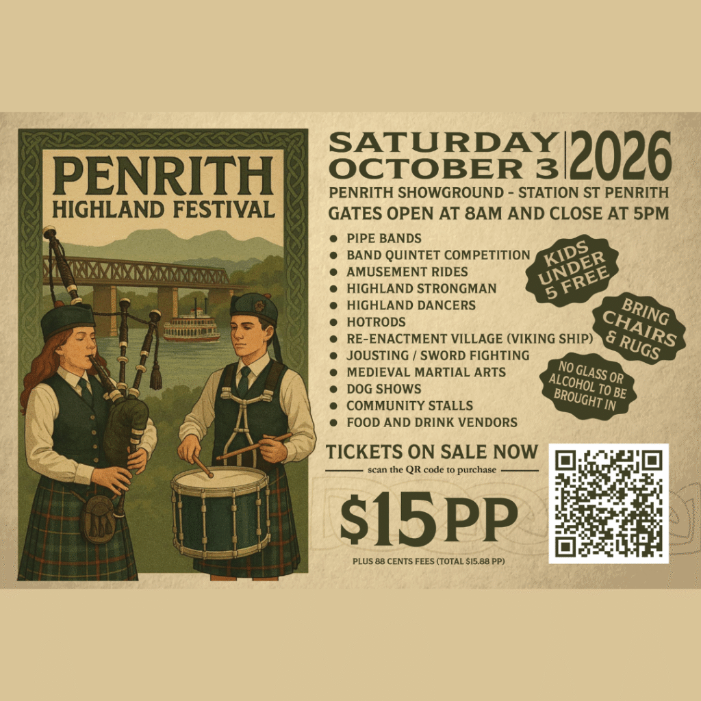 Penrith Highland Festival 2026 Tattoo Pipe Band